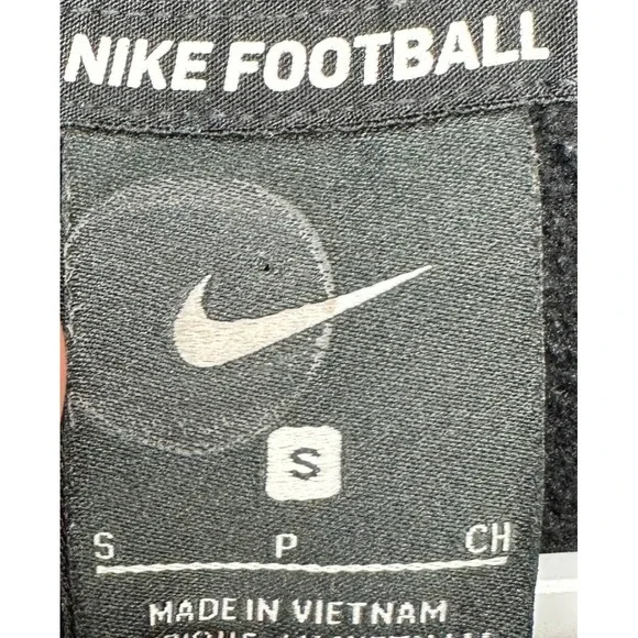 Nike Football Mens Hoodie Sweatshirt Small Black Drawstring Pocket Long Sleeve - Picture 4 of 10